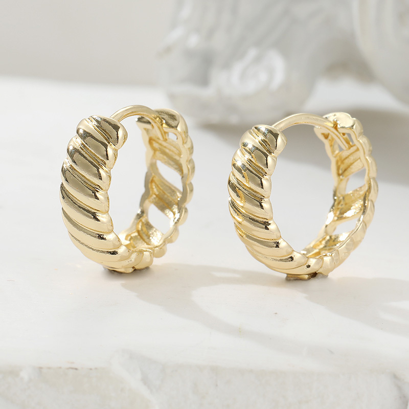 Women's Retro Hip-Hop Round Earrings, Simple Accessory